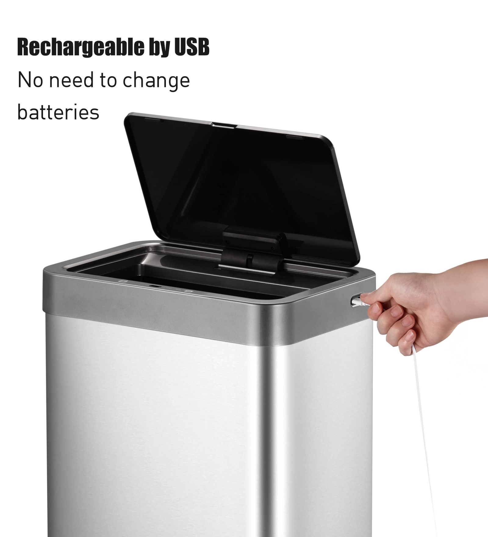 Eko 9260 Mirage Rechargeable Sensor Bin Metallic