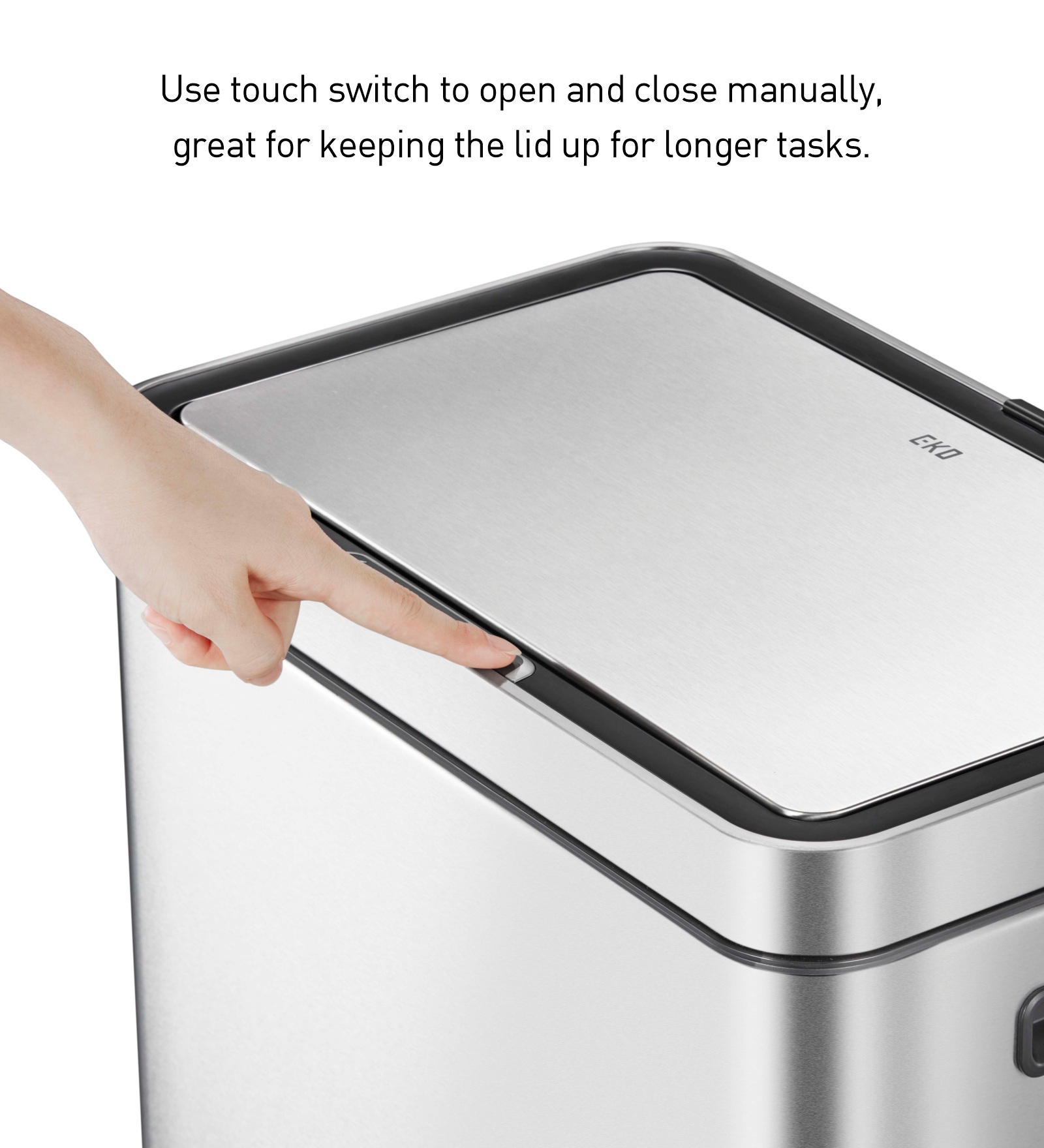 Eko Rechargeable Sensor Bin Metallic