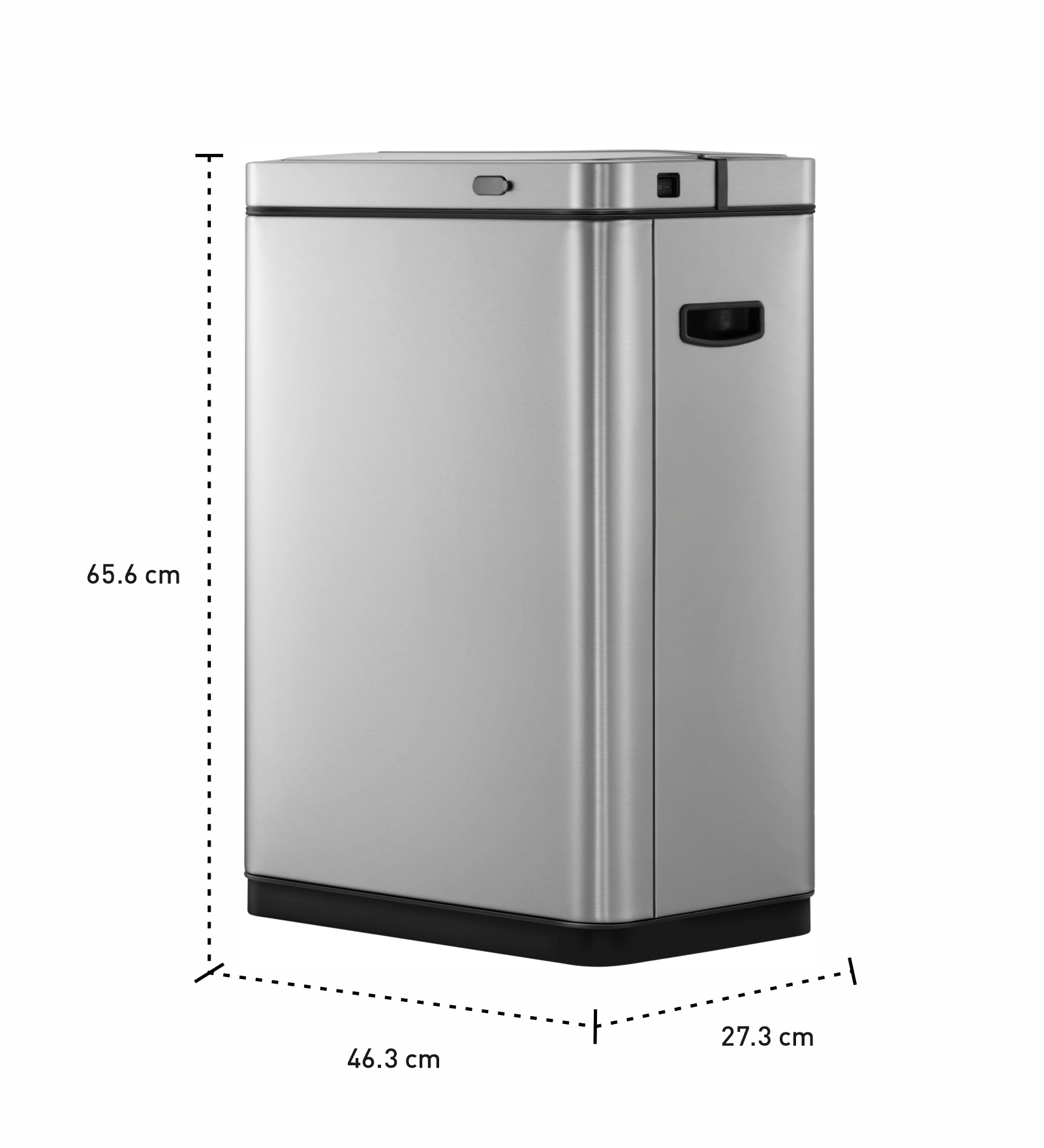 Eko 9387R X Wing Fingerprint Resistant Sensor Bin Metallic