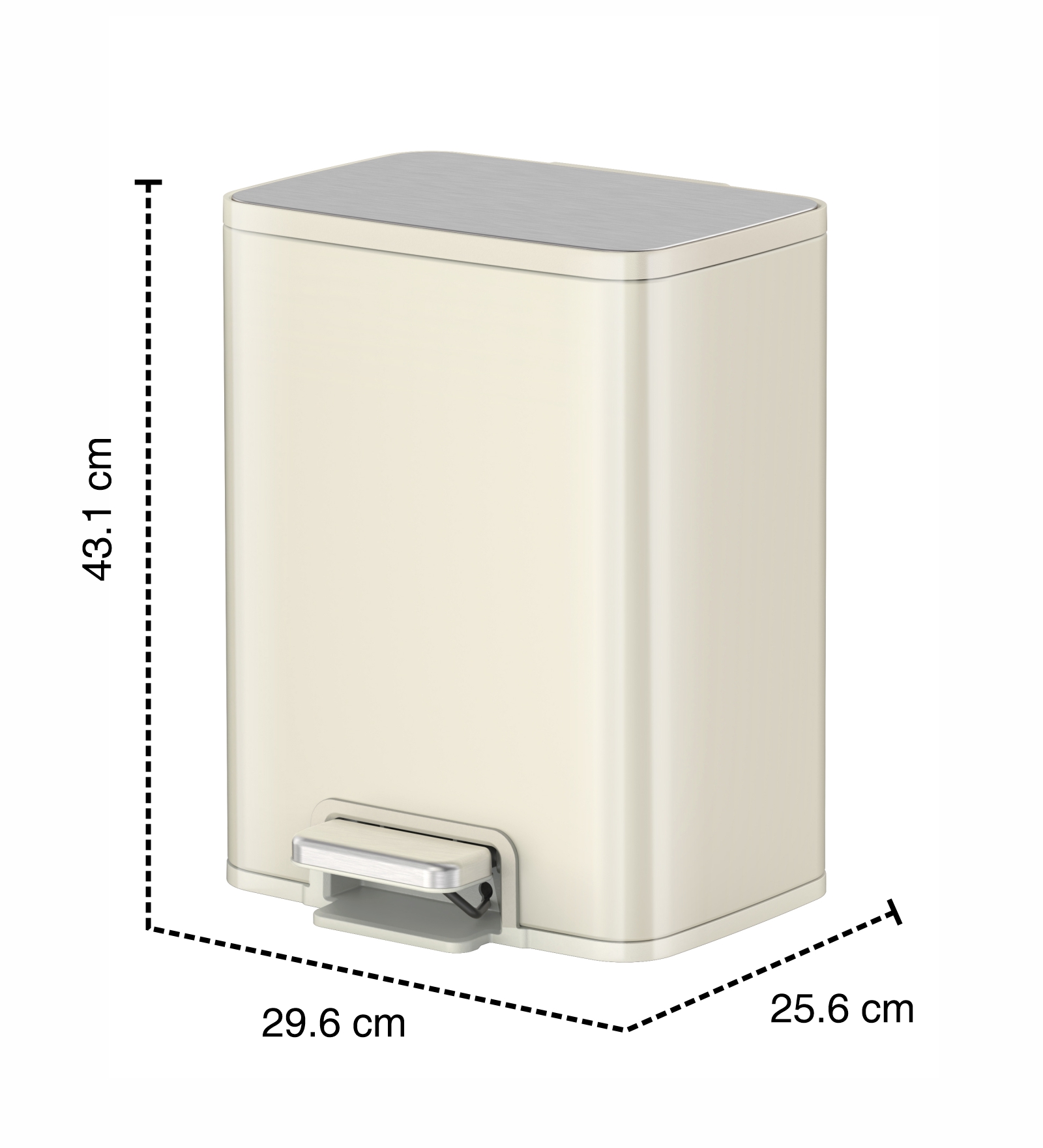 Eko 9161 Marina Fingerprint resistant Step Bin Vannila