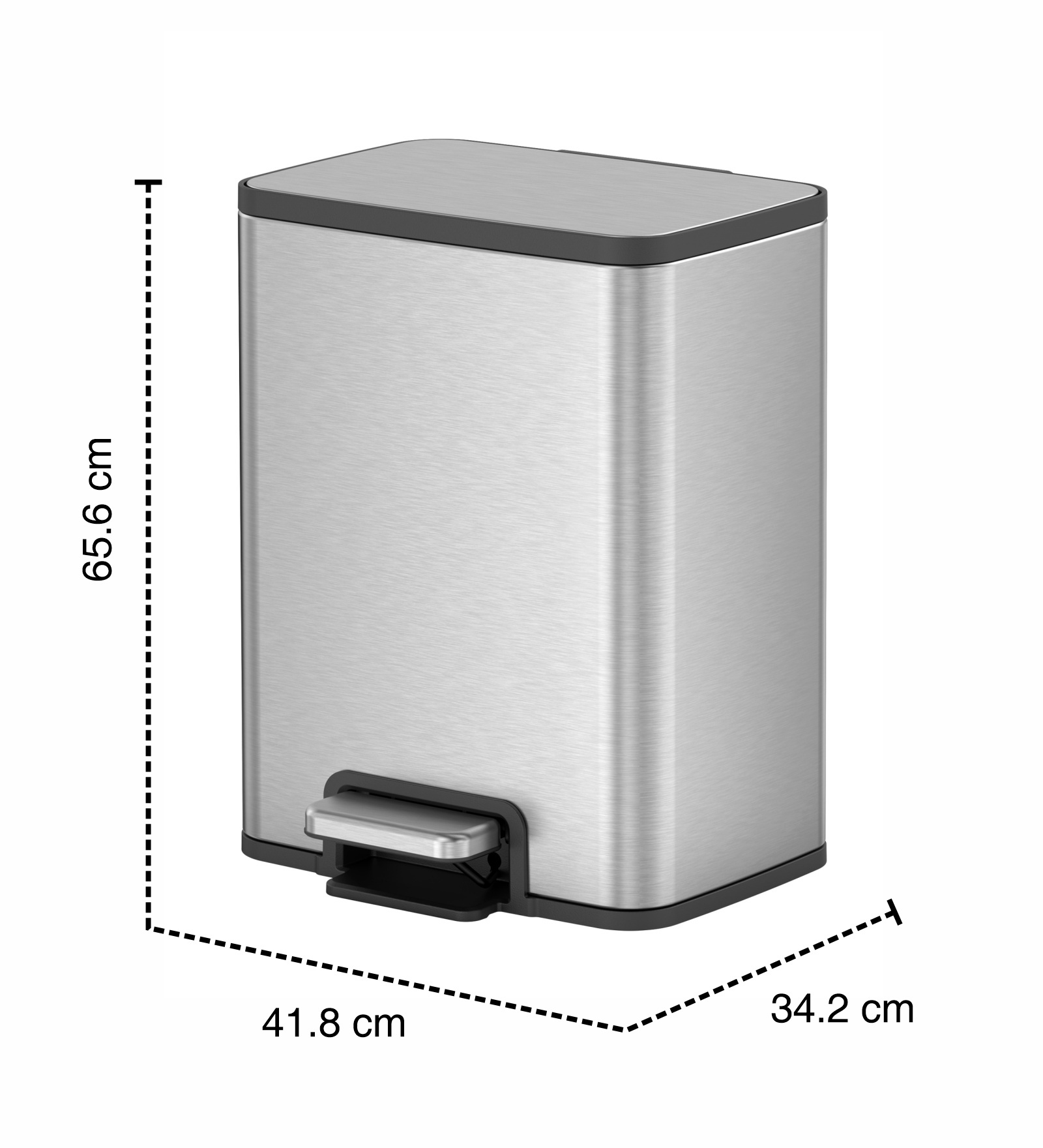 Eko 9161 Marina Fingerprint resistant Step Bin Metallic