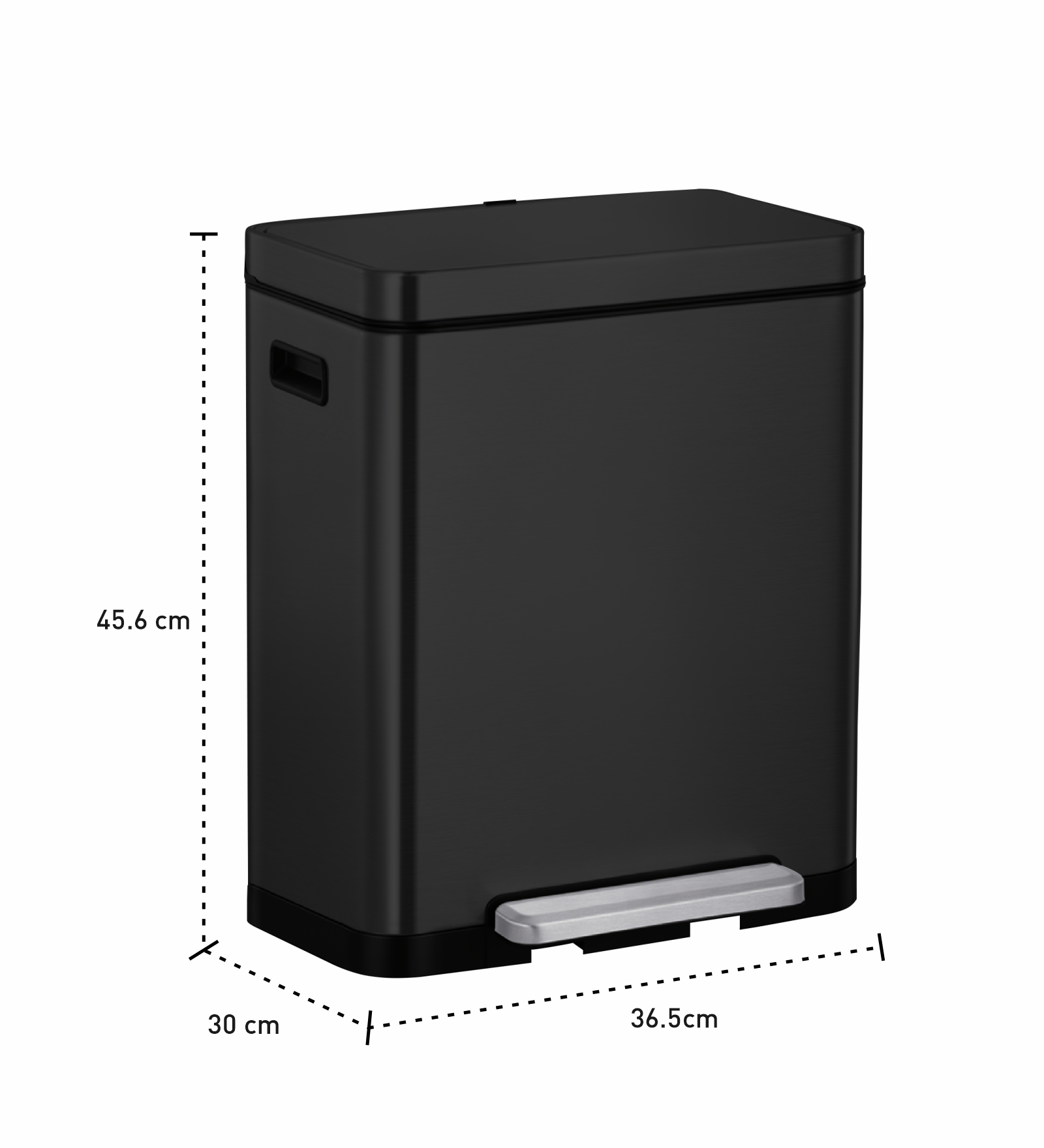 Eko 2368 X Cube Fingerprint resistant Step Bin Black