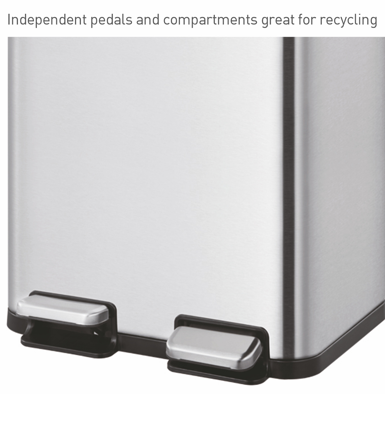 Eko 9129 Eco Casa II Fingerprint Resistant Step Bin Metallic