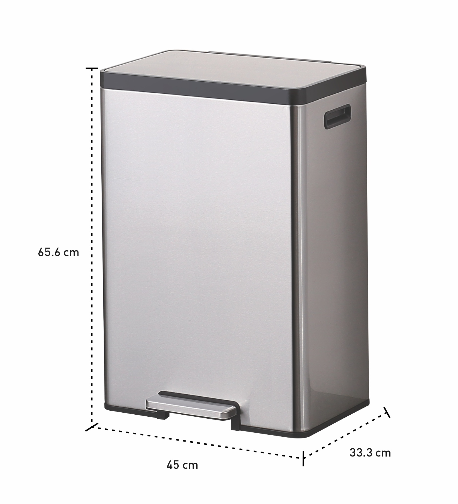 Eko 9138 Eco Casa II Fingerprint Resistant Step Bin Metallic
