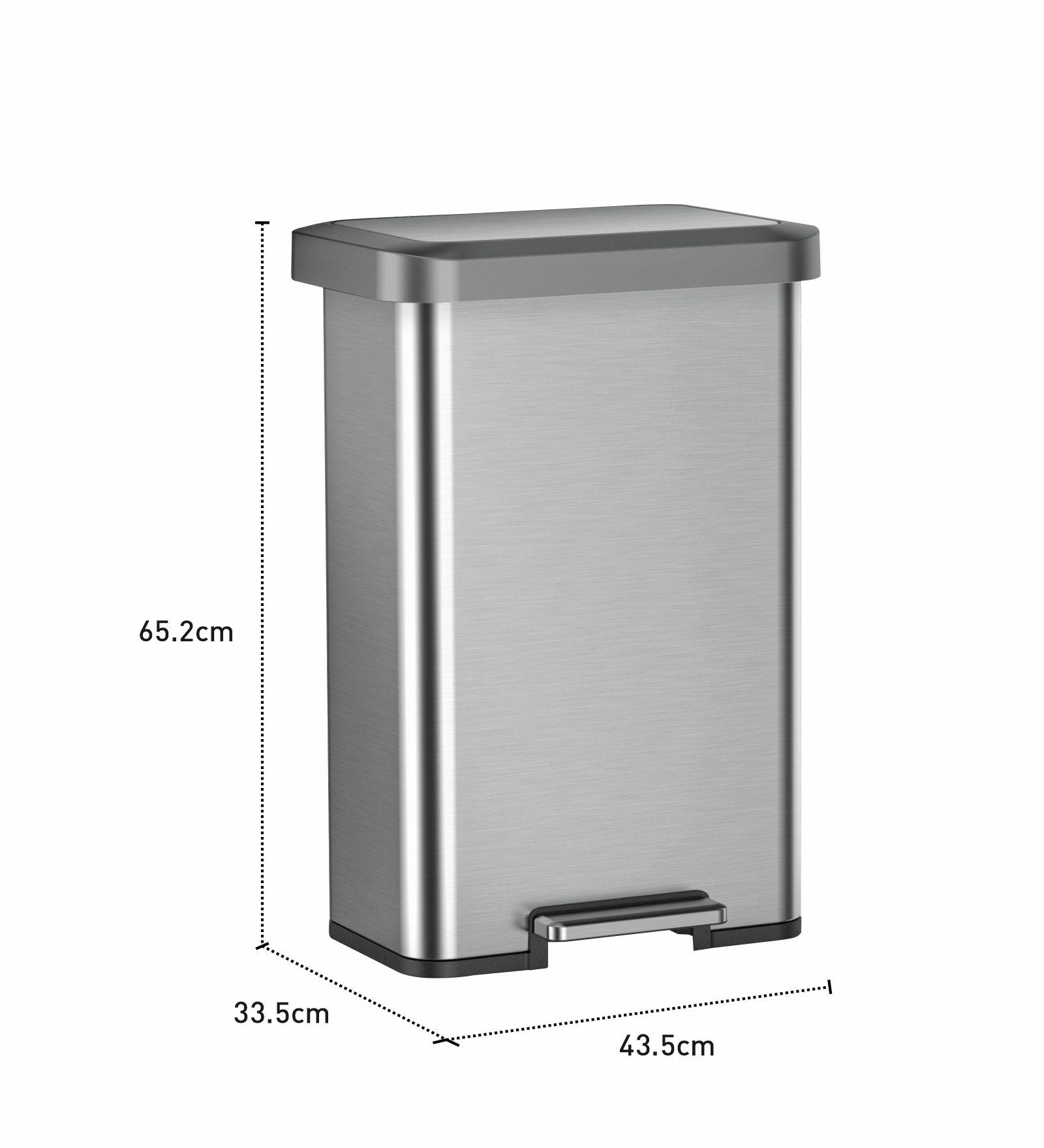 Eko 9382 Cozy Fingerprint Resistant Step Bin Metallic