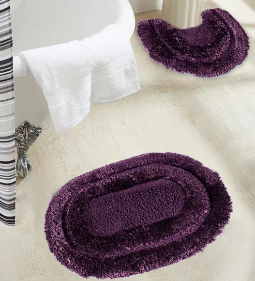 Plush Memory Foam 2 Pc Bath Mat Mouve