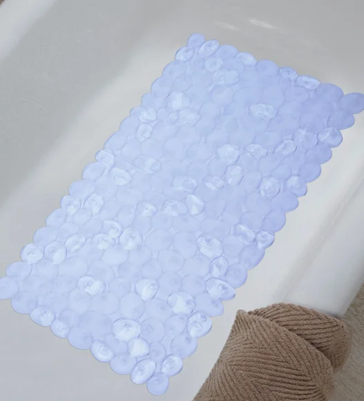 Cobble Anti skid PVC Shower Mat Clear