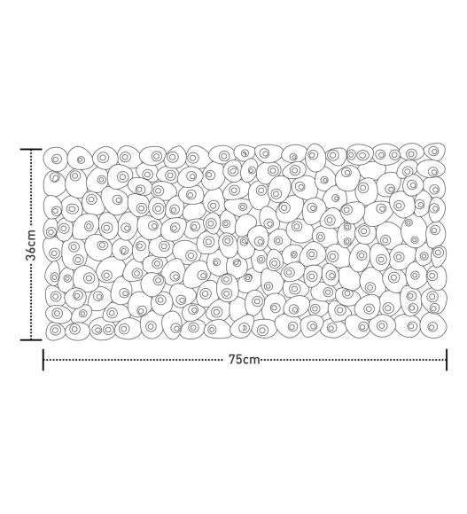 Cobble Anti skid PVC Shower Mat Clear