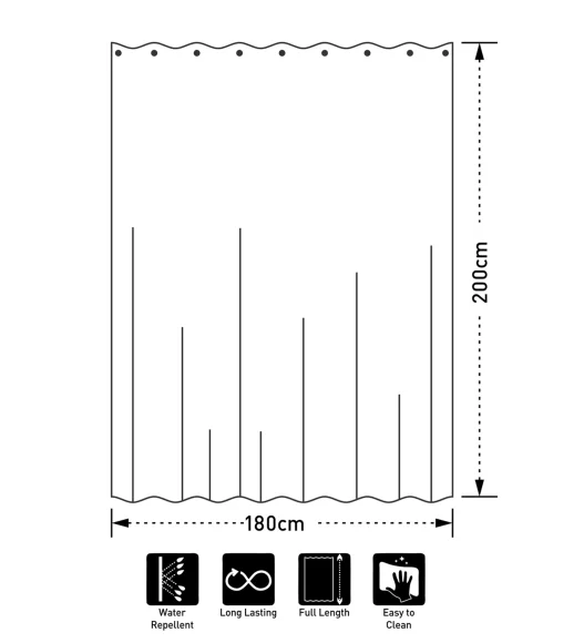 Flip Flop Shower Curtain with Liner Shower Curtain Ivory