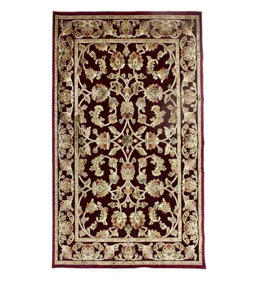 Maroon and Beige Classical Viscose Carpet,160x230 cm