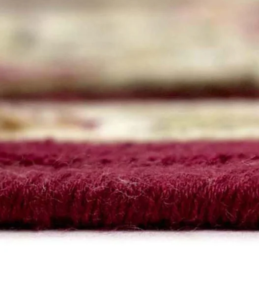 Maroon and Beige Classical Viscose Carpet,160x230 cm