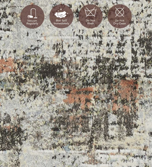 Matrix Abstract Carpet Olive and Rust