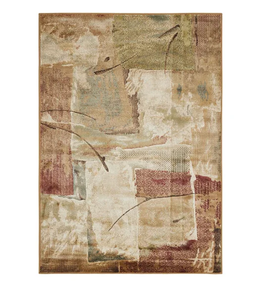 Matrix Abstract Carpet Beige and Rust
