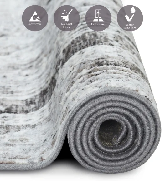 Matrix Abstract Carpet Grey and Cream