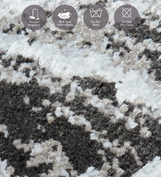 Matrix Abstract Carpet Grey and Cream