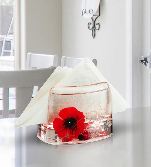 Agua Acrylic Acrylic Napkin Holder Red