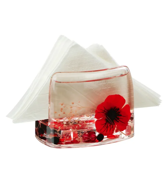 Agua Acrylic Acrylic Napkin Holder Red