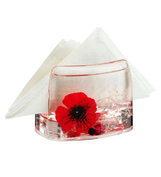Agua Acrylic Acrylic Napkin Holder Red