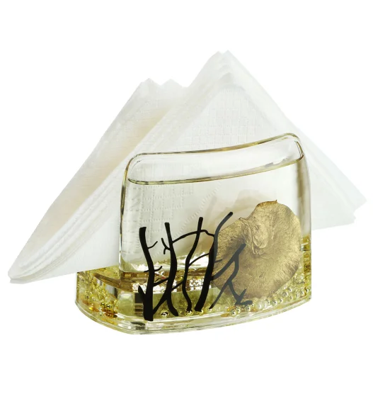 Agua Acrylic Acrylic Napkin Holder Golden