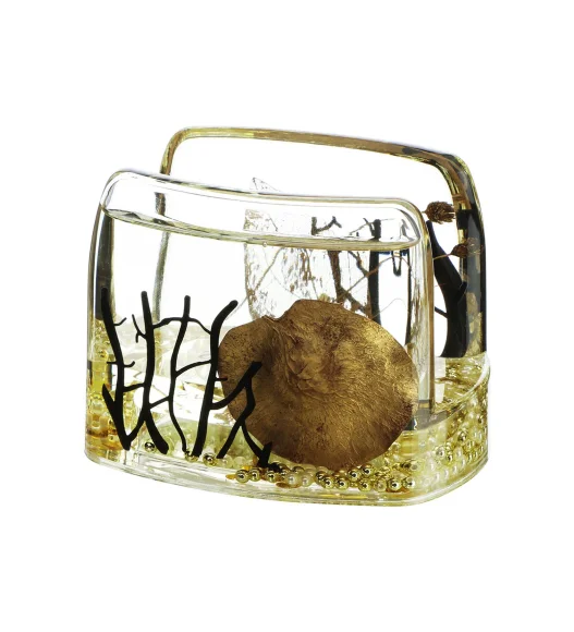 Agua Acrylic Acrylic Napkin Holder Golden
