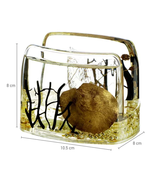 Agua Acrylic Acrylic Napkin Holder Golden
