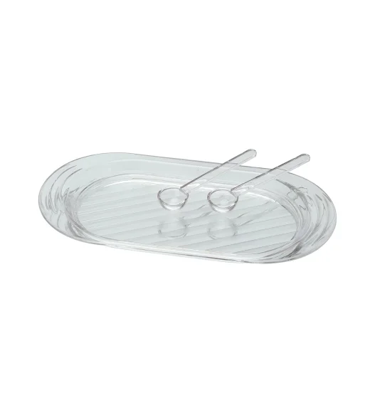 Agua Acrylic Acrylic Sugar Jar with Tray Green