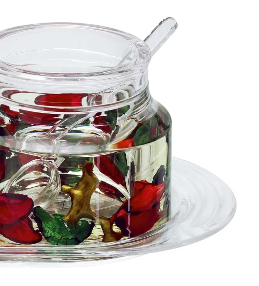 Agua Acrylic Acrylic Sugar Jar with Tray Green