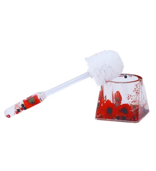 Agua Acrylic Acrylic Toiletbrush Holder Red