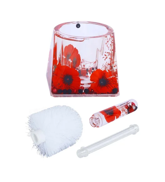 Agua Acrylic Acrylic Toiletbrush Holder Red