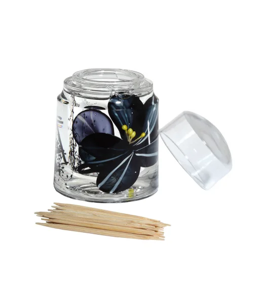 Agua Acrylic Acrylic Toothpick Holder Black