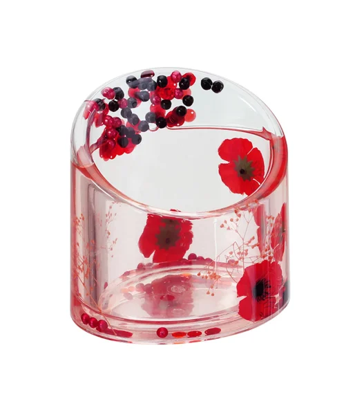 Agua Acrylic Acrylic Fork Holder Red