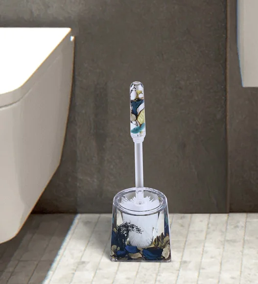 Agua Acrylic Acrylic Toiletbrush Holder Teal Blue