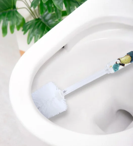 Agua Acrylic Acrylic Toiletbrush Holder Teal Blue