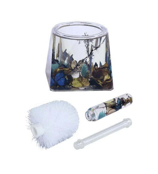 Agua Acrylic Acrylic Toiletbrush Holder Teal Blue