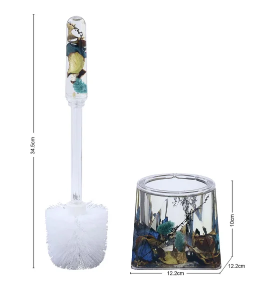 Agua Acrylic Acrylic Toiletbrush Holder Teal Blue