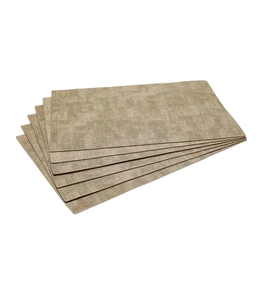 Idyll Set Of 6 PVC Table Mat Light Brown