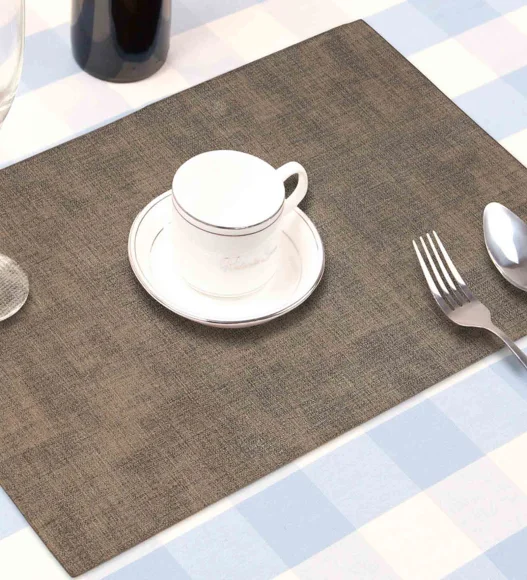 Idyll Set Of 6 PVC Table Mat Brown
