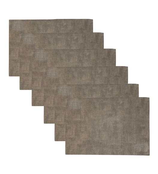 Idyll Set Of 6 PVC Table Mat Brown