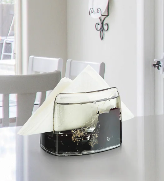 Agua Acrylic Acrylic Napkin Holder D.Brown