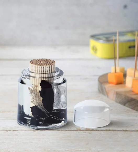 Agua Acrylic Acrylic Toothpick Holder D.Brown