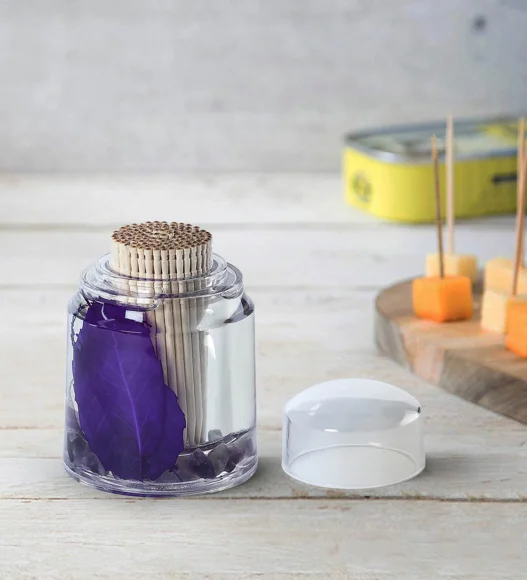Agua Acrylic Acrylic Toothpick Holder Purple