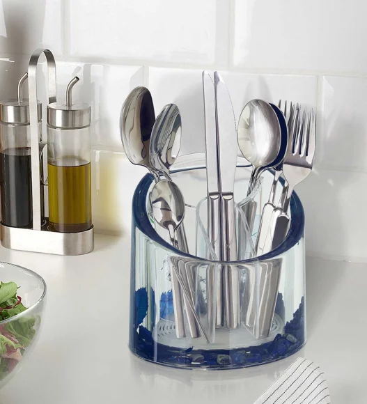 Agua Acrylic Acrylic Fork Holder Blue