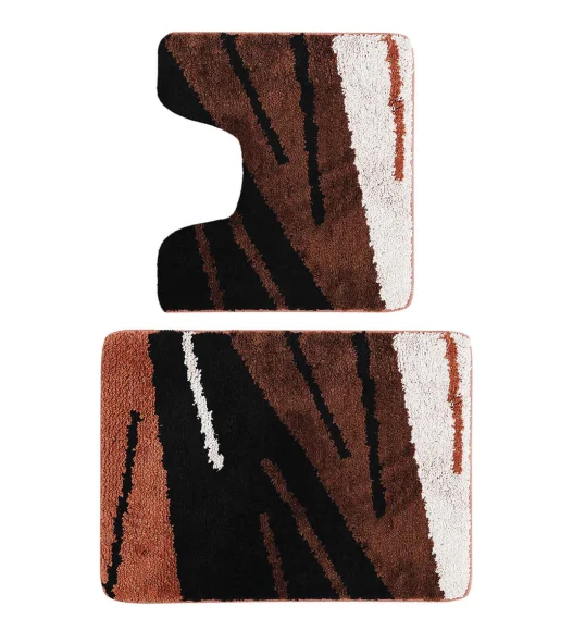 Super Luxury Polyster Anti skid Light Weight Bath Mat Choclate