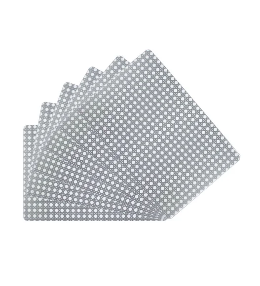 Idyll Set Of 6 PVC Table Mat Silver