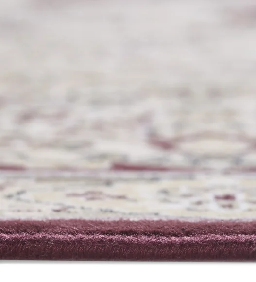 Maroon and Beige Classical Viscose Runner,65x110 cm