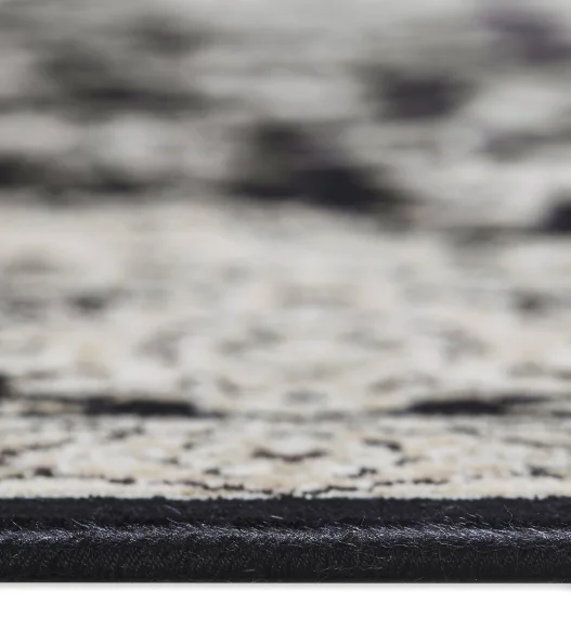 Black and Beige Classical Viscose Runner,65x110 cm