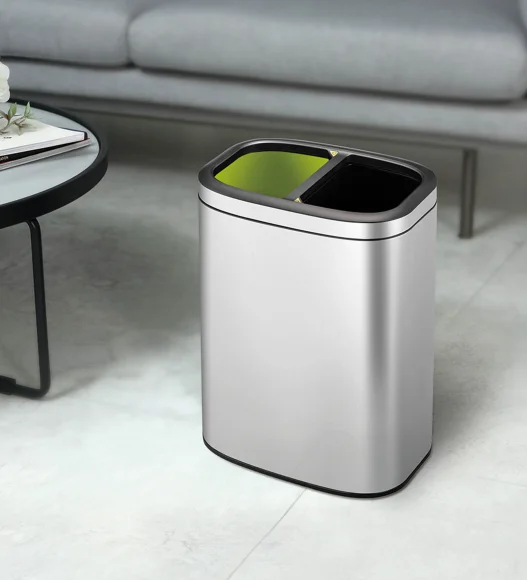 EKO 9036A Oli Cube Double Liner Recycling Open Bin Metallic