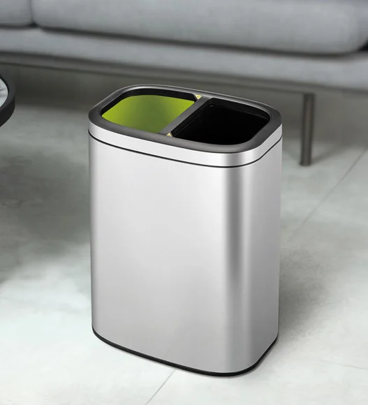 EKO 9036A Oli Cube Double Liner Recycling Open Bin Metallic