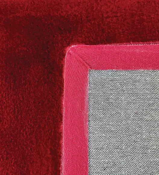 New Oslo Rabit Fur Carpet Burgundy