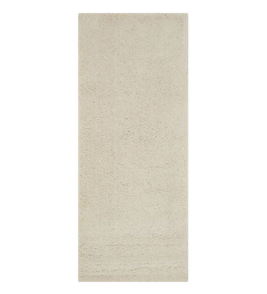 Cream Polyester Solid Pattern Machine made  Bedside Runner,60x150 cm
